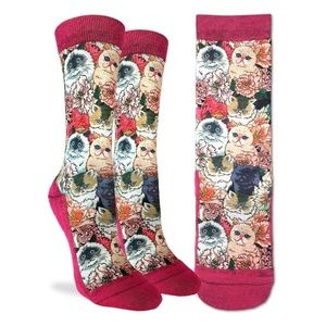 Women's Floral Cat Socks